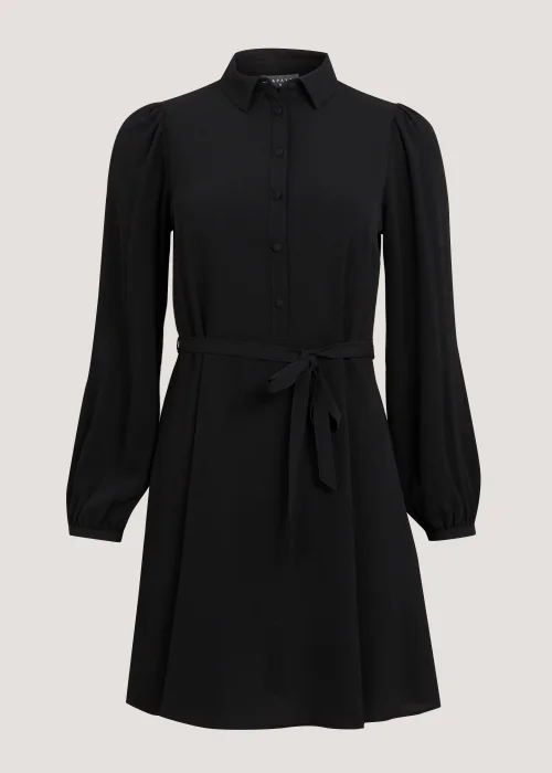 Black Mini Shirt Dress - 8 Image 5