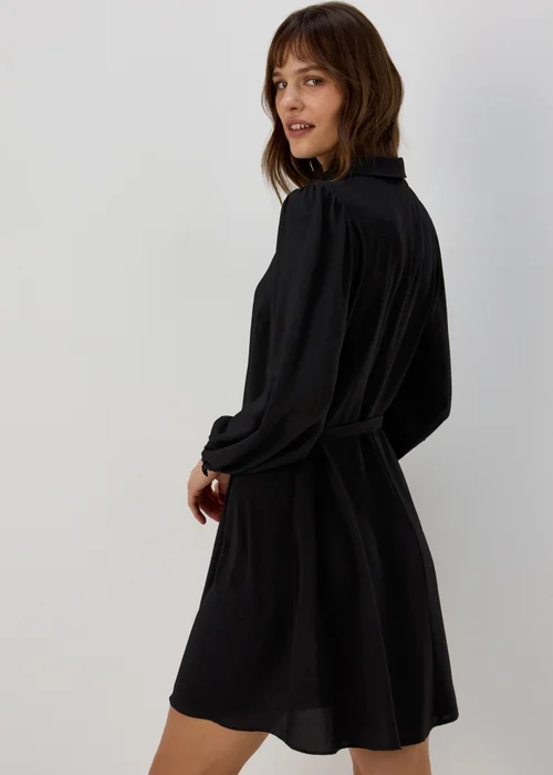Black Mini Shirt Dress - 8 Image 2