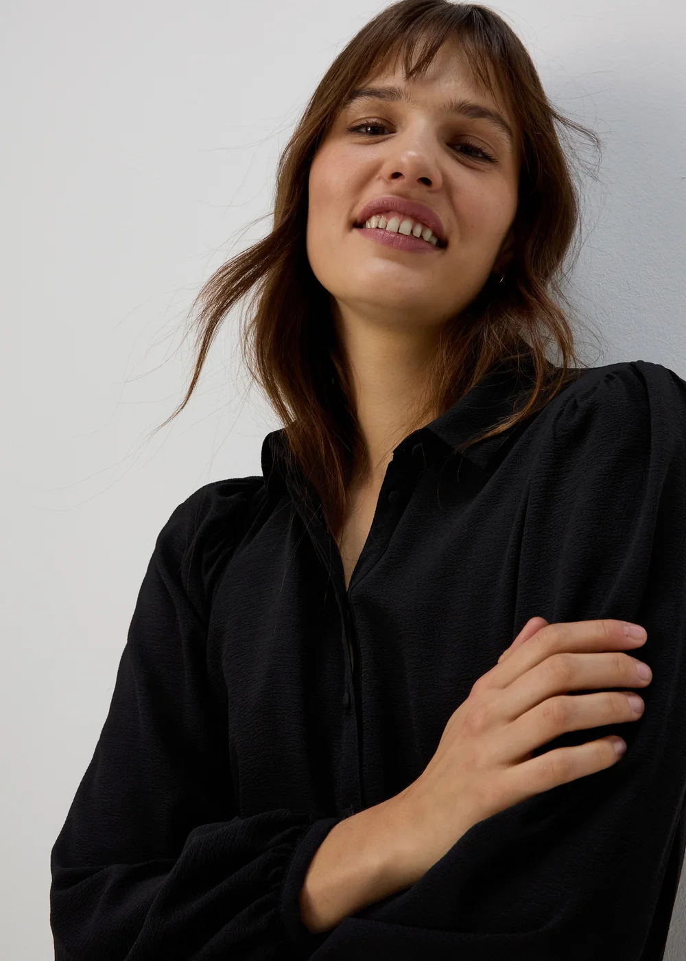 Black Mini Shirt Dress - 8 Image 3