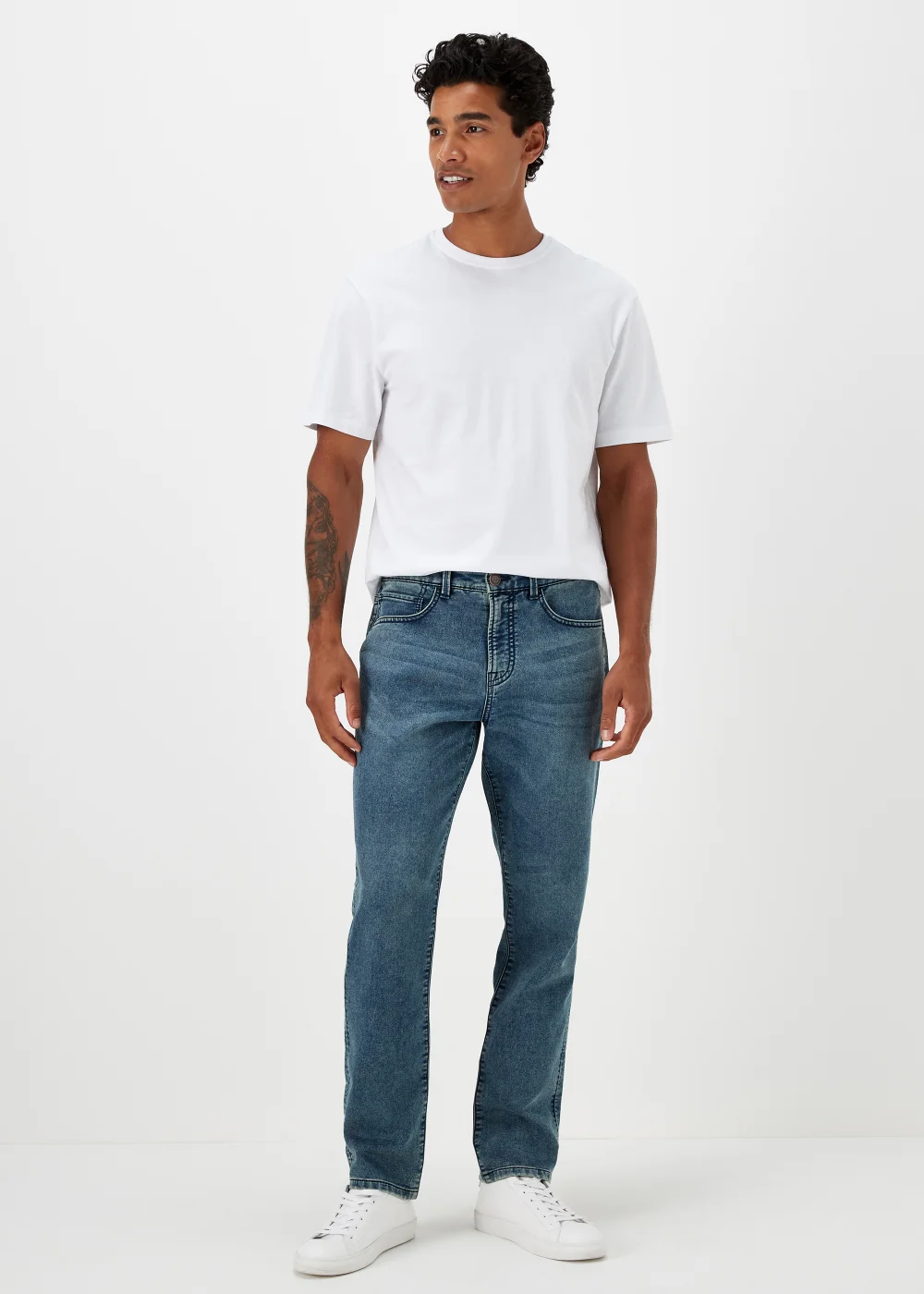 Mid Wash Ultra Comfort Slim Fit Jeans - 28 R Image 1