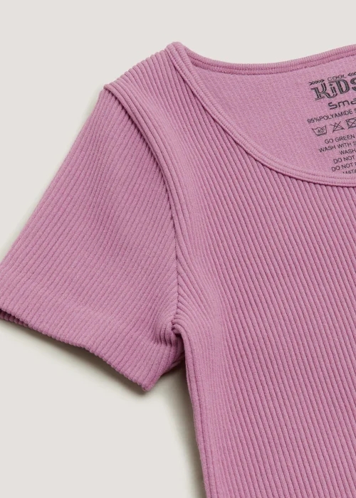 Girls Pink Seamless Top (7-15yrs) - S Image 2