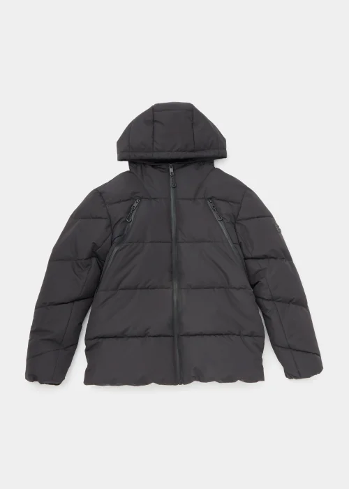 Boys Black Zip Up Puffer Jacket (4-13yrs) - Age 4 Years Image 1