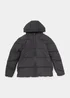 Boys Black Zip Up Puffer Jacket (4-13yrs) - Age 4 Years Image 1
