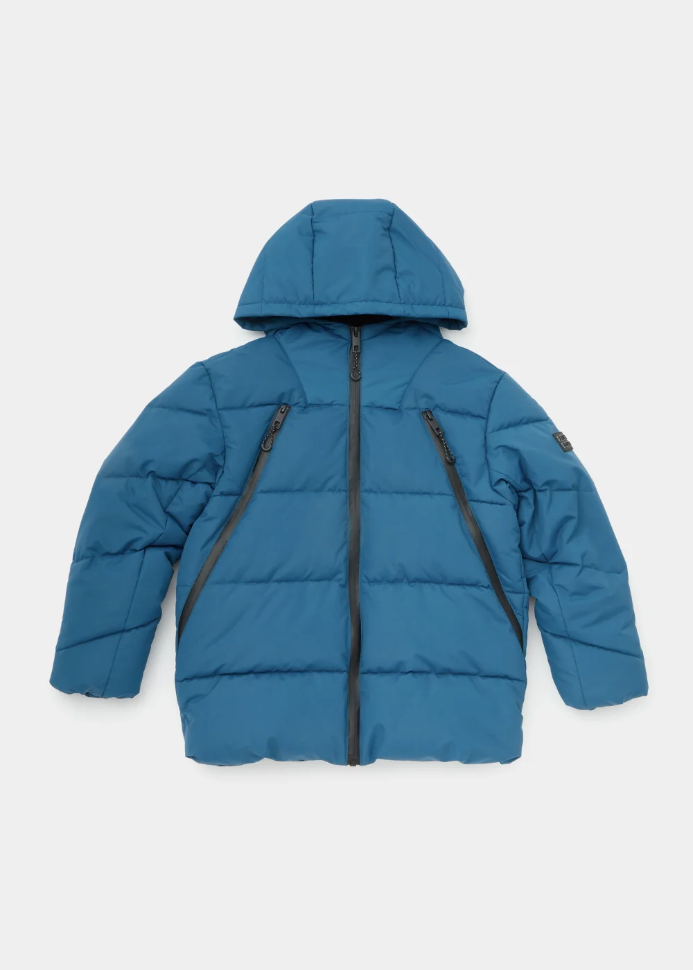 Boys Blue Zip Up Puffer Jacket (4-13yrs) - Age 4 Years Image 1
