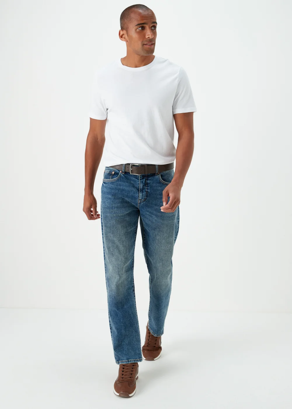 Mid Wash Straight Fit Jeans - 30 R Image 1