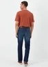 Dark Wash Slim Fit Belted Jeans - 30 Waist Regular Image 2