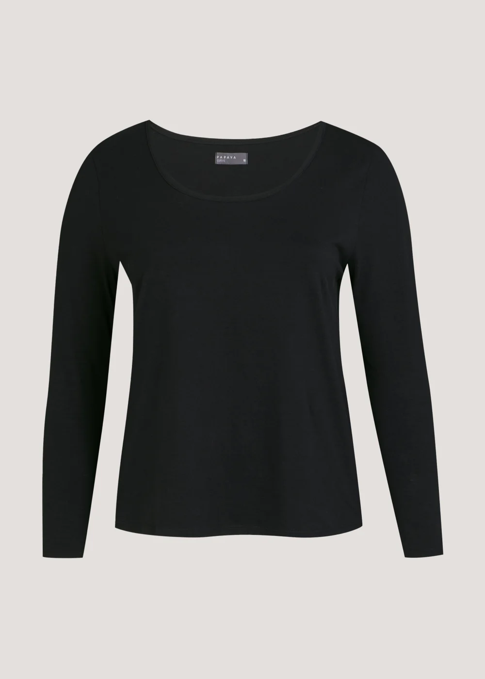 Papaya Curve Black Essential Scoop Neck Top - Size 18 Image 1
