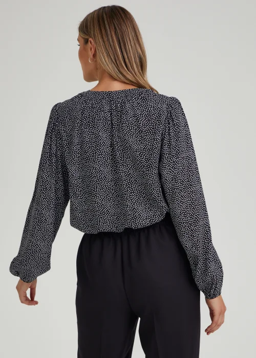 Black Spot Blouse - Size 8 Image 2