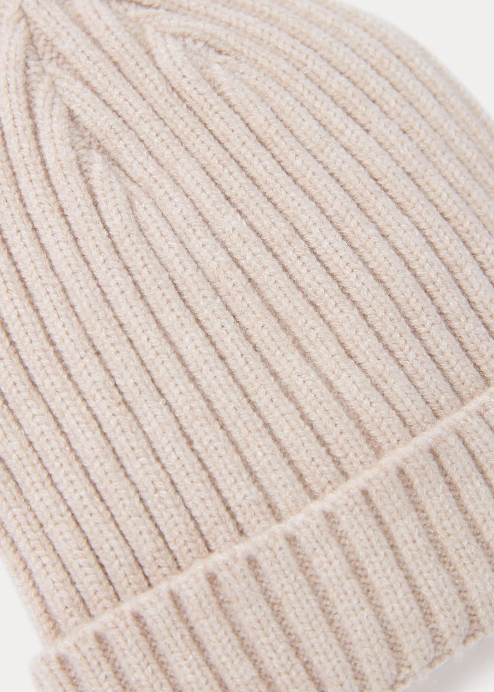 Oatmeal Ribbed Baby Beanie Hat (Newborn-24mths) - Age 0 - 3 Months Image 2