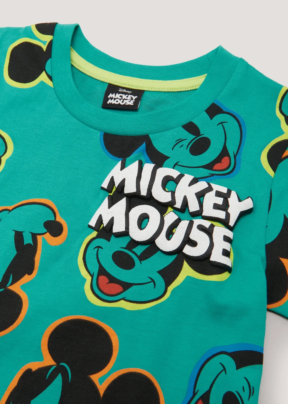 Kids Teal Mickey Mouse Print T-Shirt (9mths-6yrs) - Age 9 - 12 Months Image 2