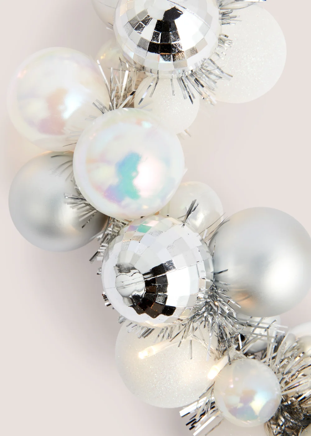 Silver Christmas Bauble Garland (71cm x 21cm x 11cm) Image 2