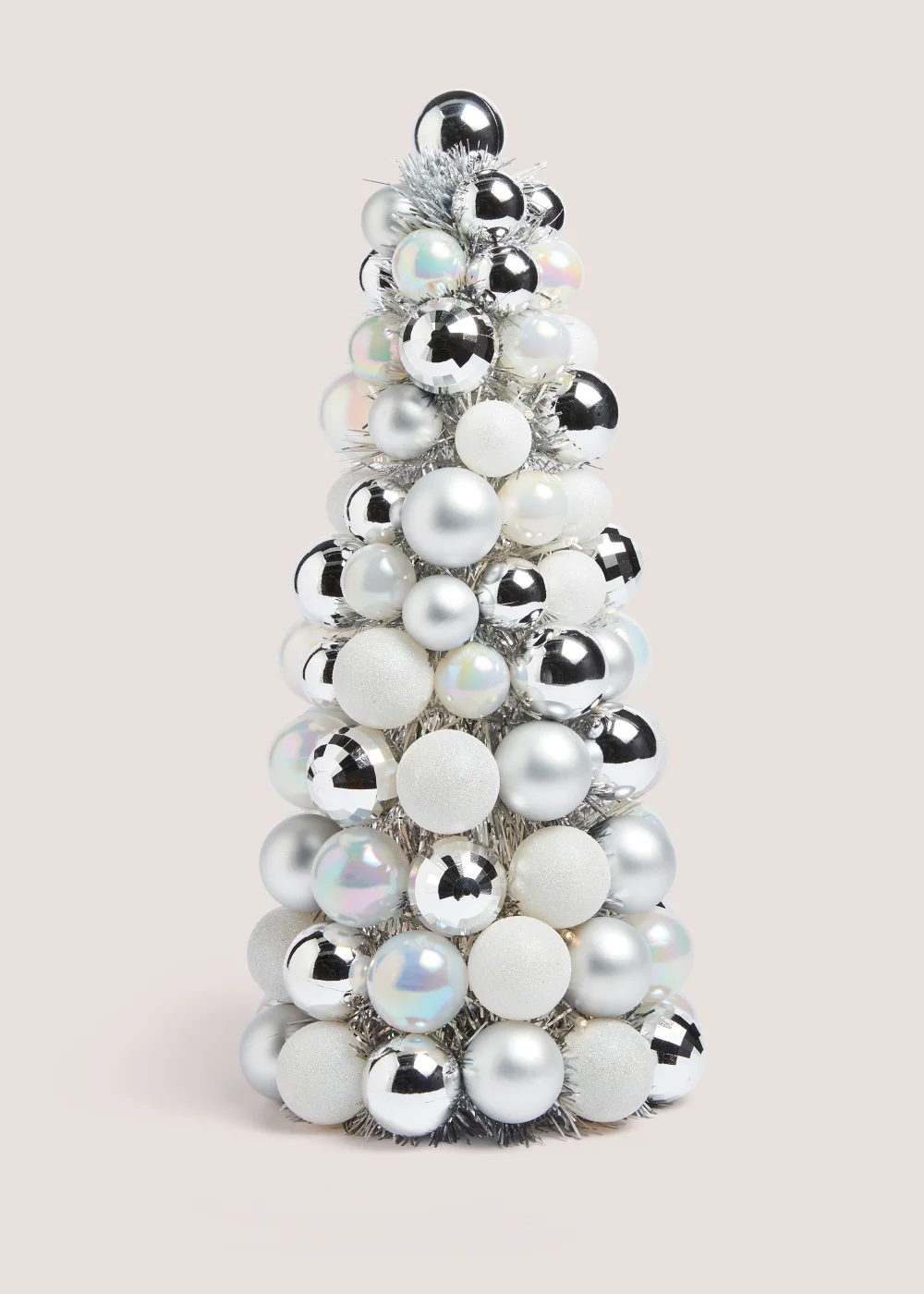 Silver Christmas Bauble Tree (19cm x 19cm x 41cm) Image 1