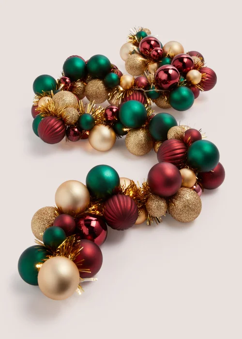 Multicoloured Christmas Bauble Garland (71cm x 21cm x 11cm) Image 1