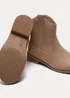 Girls Tan Western Ankle Boots (Younger 10-Older 5) - Size 10 Infants Image 2
