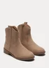Girls Tan Western Ankle Boots (Younger 10-Older 5) - Size 10 Infants Image 1