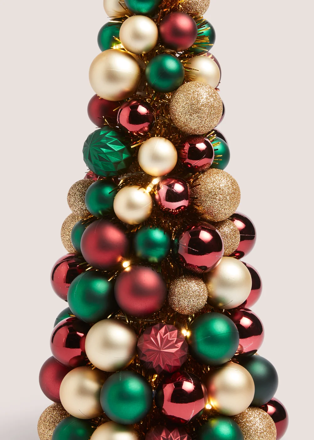 Multicoloured Christmas Bauble Tree (19cm x 19cm x 41cm) Image 2