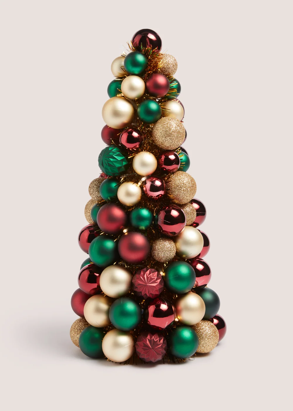 Multicoloured Christmas Bauble Tree (19cm x 19cm x 41cm) Image 1