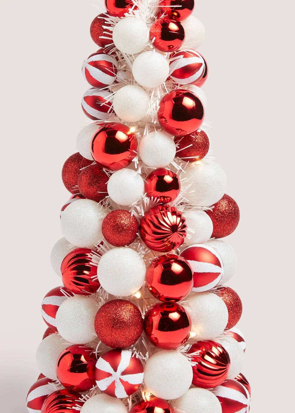Candy Cane Christmas Bauble Tree (19cm x 19cm x 41cm) Image 2