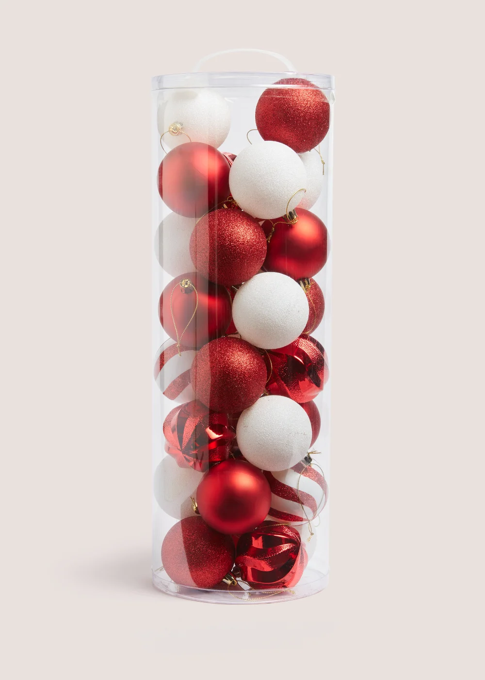 30 Pack Candy Cane Baubles (17cm x 17cm x 19cm) Image 1