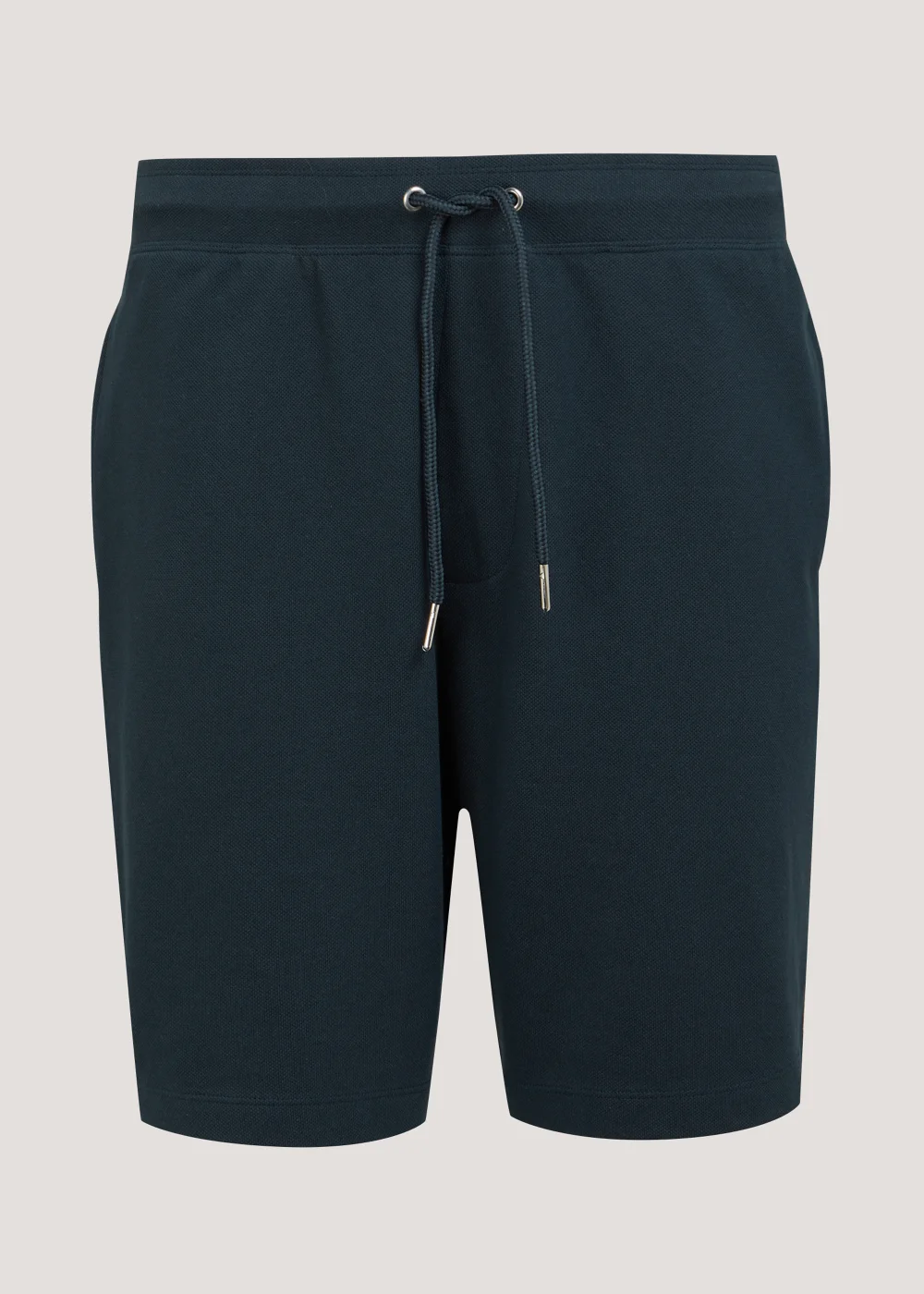 Navy Jersey Textured Jogger Shorts - XS Image 1