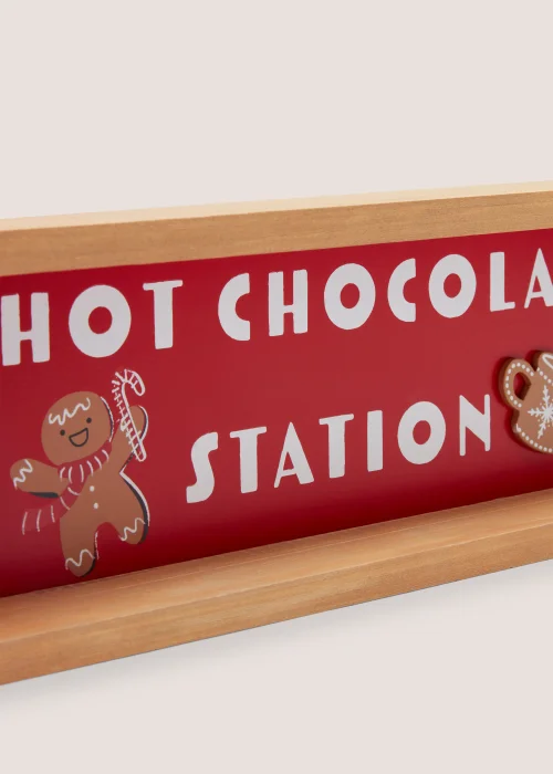 Wooden Hot Chocolate Sign (30cm x 4cm x 10.5cm) Image 2