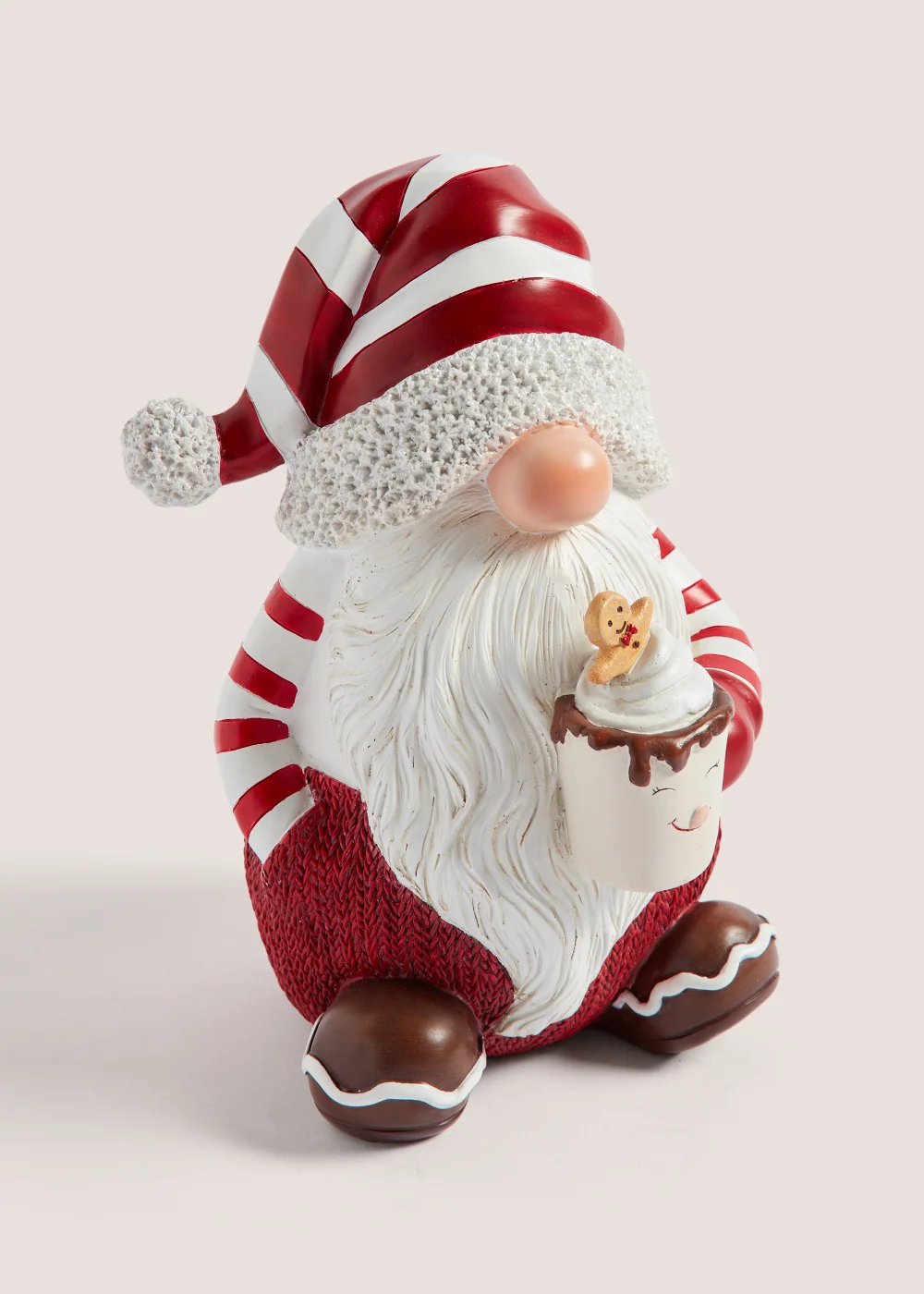 Large Resin Christmas Gonk with Cup (20.5cm x 19cm x 30.5cm) Image 1