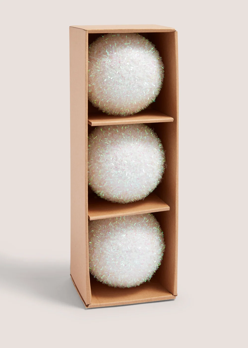 3 Pack Iridescent Christmas Tree Baubles (34cm x 12cm x 11cm) Image 1