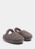 Boys Grey Padded Mule Slippers (Younger 4-12) - Size 4 Infants Image 1