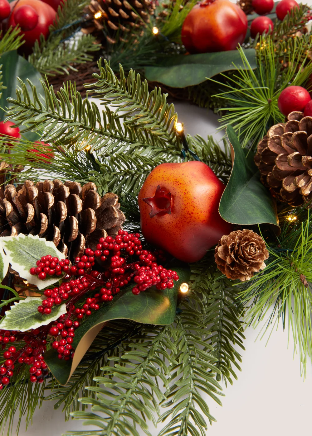 Fruit LED Wreath (55cm x 55cm x 13cm) Image 2