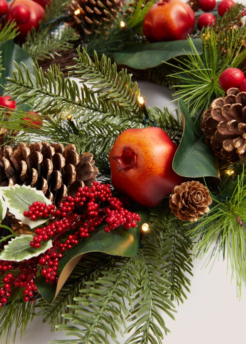Fruit LED Wreath (55cm x 55cm x 13cm) Image 2