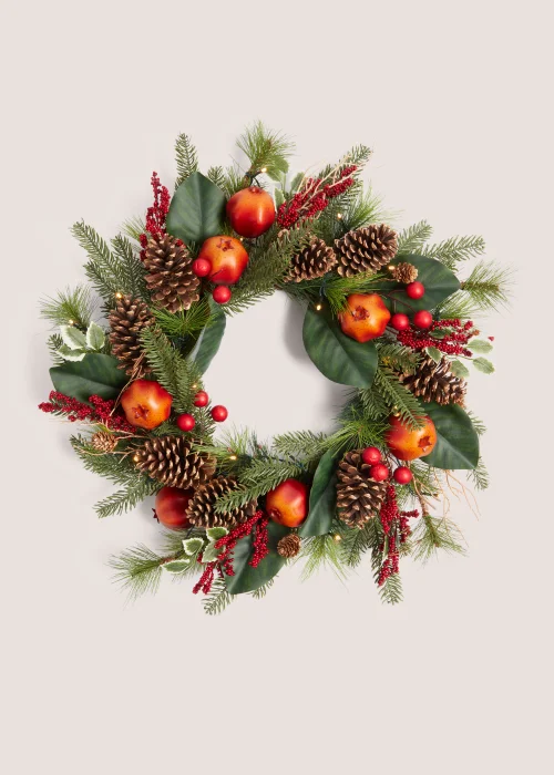 Fruit LED Wreath (55cm x 55cm x 13cm) Image 1