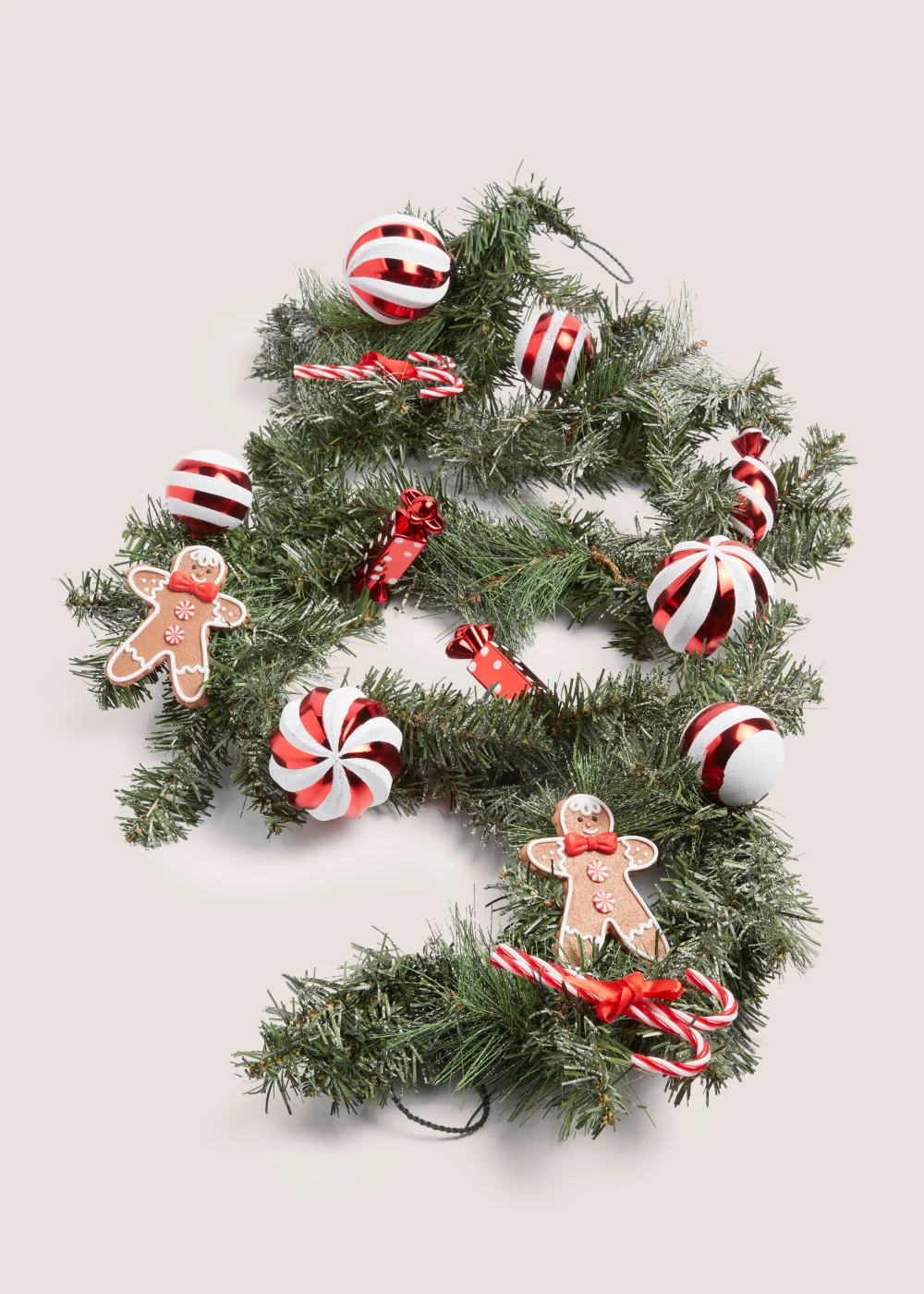 Candy Cane Garland (10cm x 200cm x 10cm) Image 1