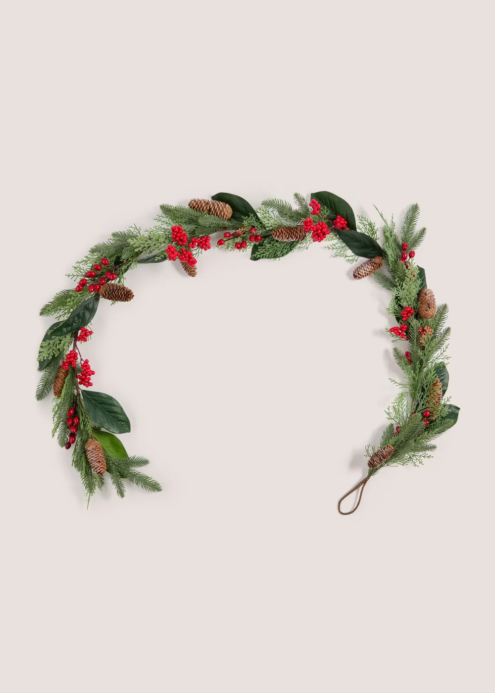 Red Berry Christmas Garland (200cm) Image 1