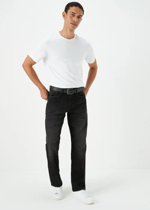 Black Straight Fit Belted Jeans - 30 R Image 1