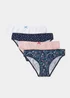 4 Pack Pink Floral Print Mini Knickers - 6 Image 4