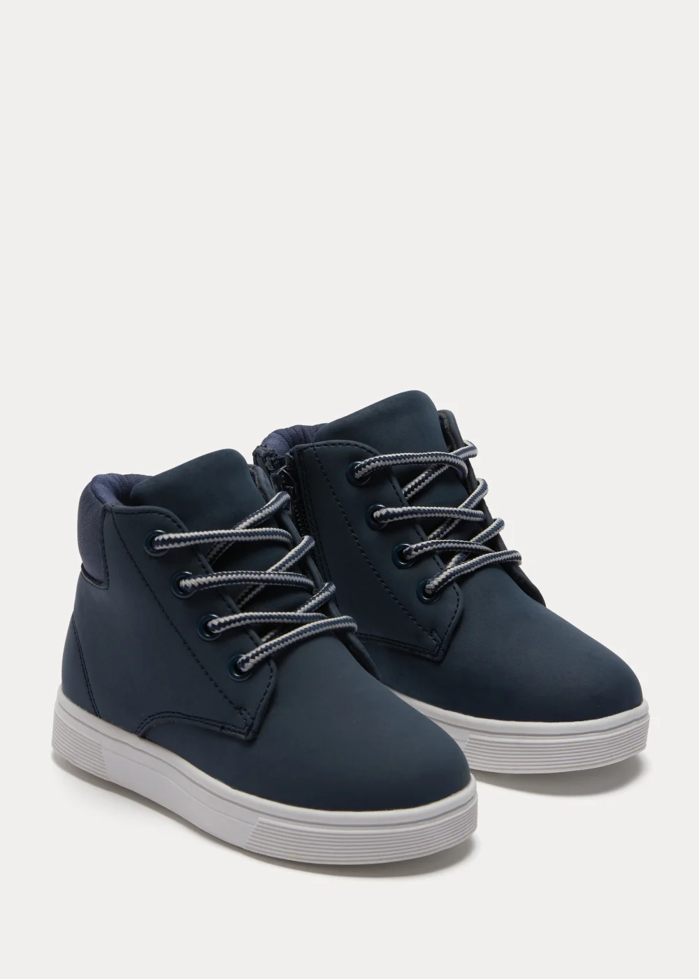 Boys Navy High Top Boots (Younger 4-12) - Size 4 Infants Image 1
