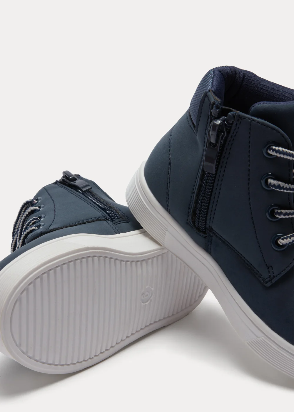 Boys Navy High Top Boots (Younger 4-12) - Size 4 Infants Image 2