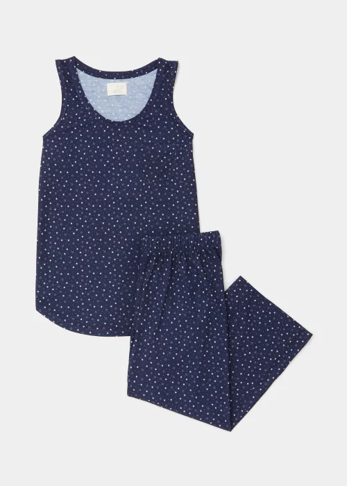 Navy Spot Capri Pyjama Set - Extra small Image 4