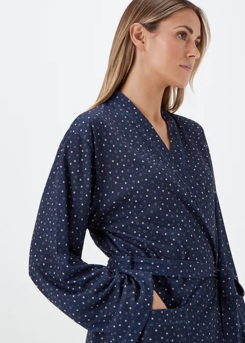 Navy Star Print Dressing Gown - Extra small Image 3