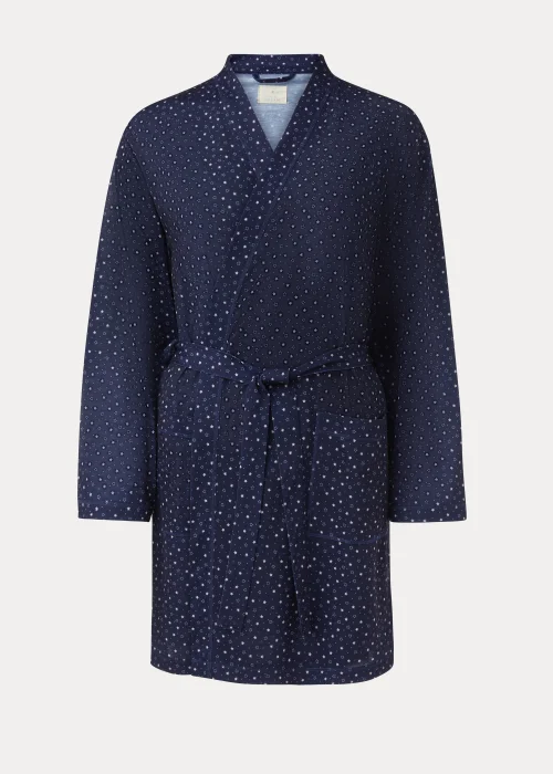 Navy Star Print Dressing Gown - Extra small Image 4