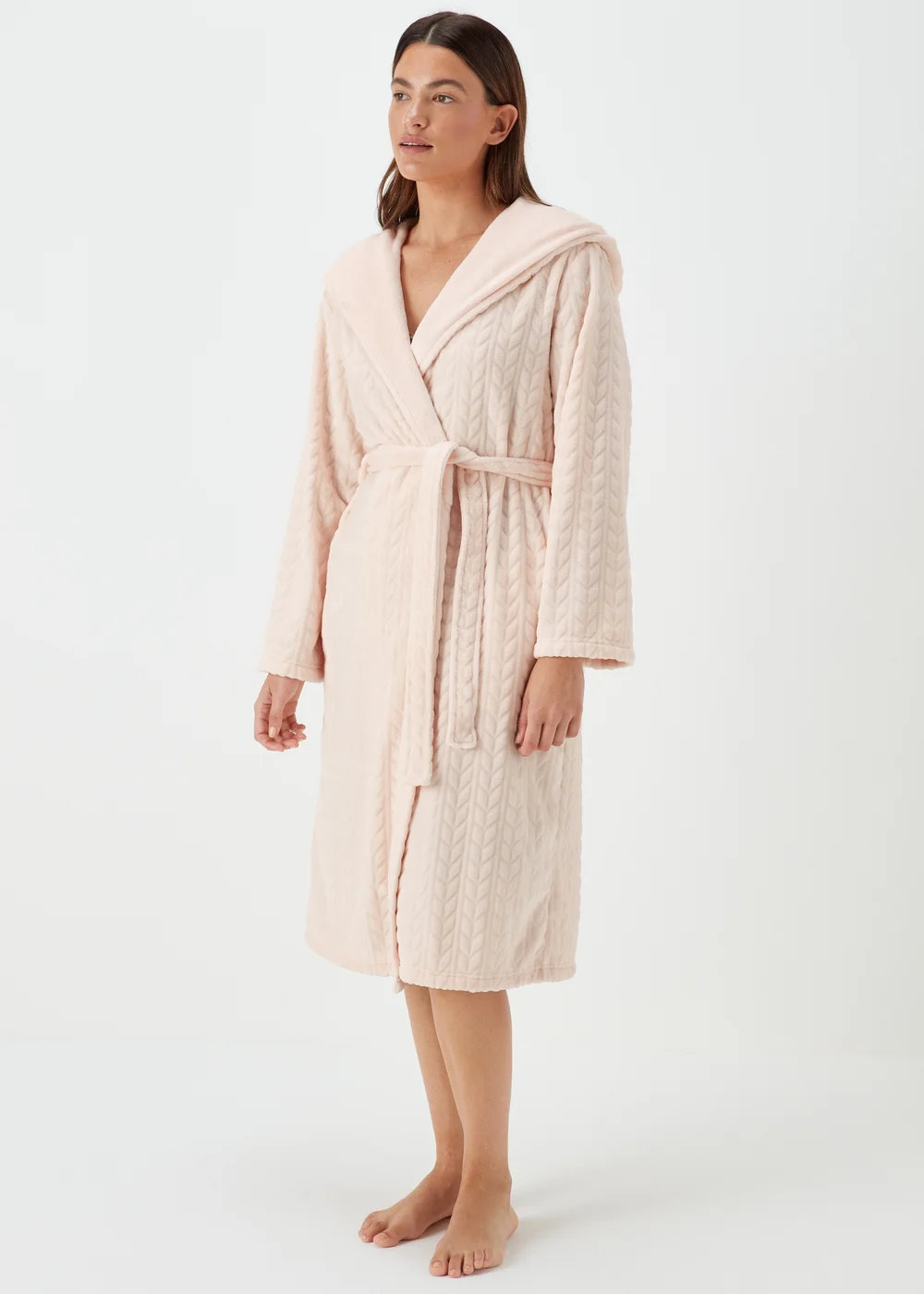 cable knit dressing gown Cable Knitted Sweater Pajama Bathrobe Women Shawl Collar Cardigan Long Sleeve Plush Warm Pockets Cozy Maxi Bath Robe (XX-Large, Gray)