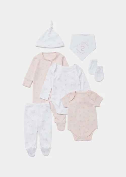 Baby 7 Piece Pink Layette Set (Tiny Baby-6mths) - 0-3 months Image 1