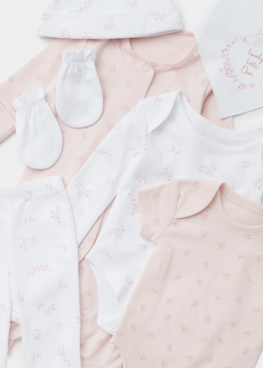 Baby 7 Piece Pink Layette Set (Tiny Baby-6mths) - 0-3 months Image 2