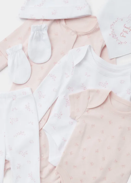 Baby 7 Piece Pink Layette Set (Tiny Baby-6mths) - 0-3 months Image 2