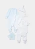 Baby 7 Piece Blue Layette Set (Tiny Baby-6mths) - Tiny Baby Image 1