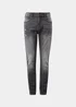 Black Wash Slim Fit Tapered Jeans - 30 Waist Regular Image 5
