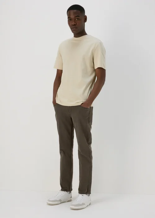 Brown Wash Slim Fit Jeans - 30 Waist Regular Image 4