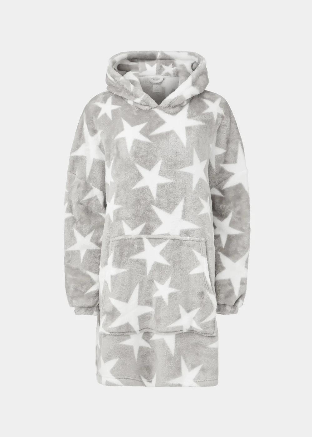 Grey Star Print Snuggle Hoodie - Extra small Image 4