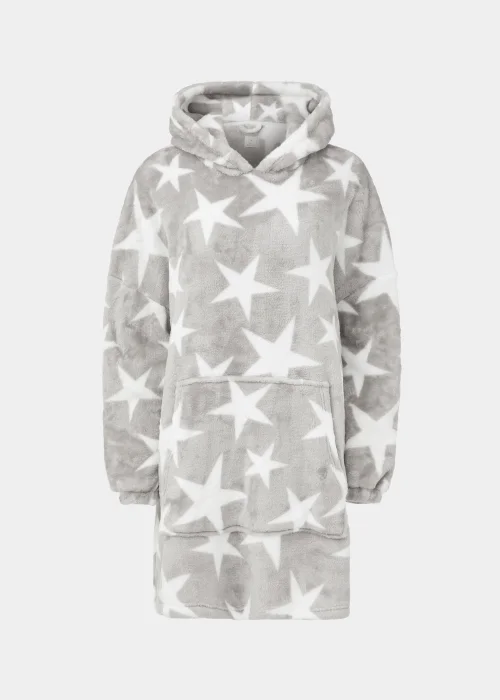 Grey Star Print Snuggle Hoodie - Extra small Image 4