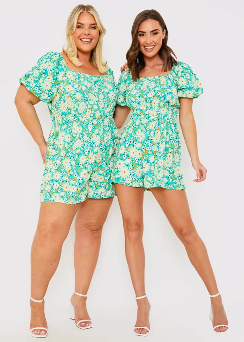 In the Style Jac Jossa Sage Floral Print Playsuit - 8 Image 2